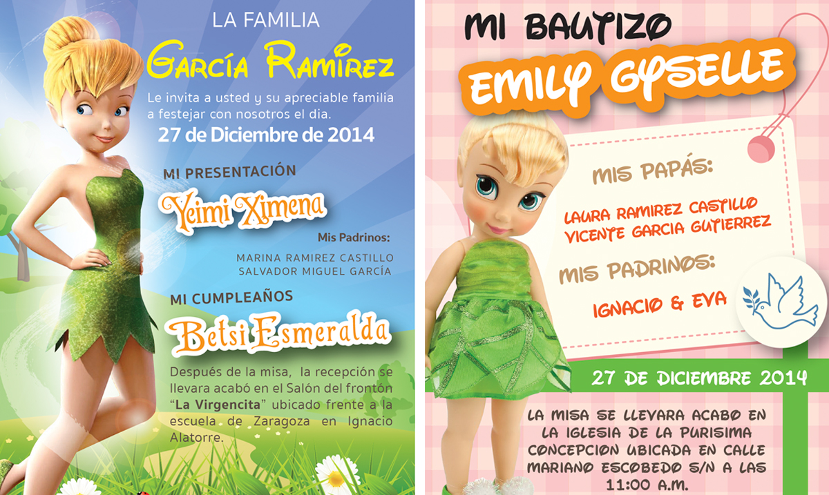 Invitacions para cumpleaños.